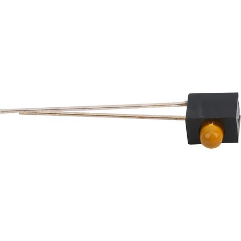 Douille de lampe LED monotrou de 3 mm, douille de lampe monotrou avec lumières LED rouges, jaunes, vertes et bleues, pattes incurvées à 90 degrés, lumière orange incluse. (1/5)