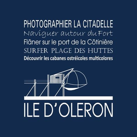 Tableau sur toile Île d'Oléron navy 30x30 cm - Impression sur Toile Murale Décorative - Image imprimée en HD sur Toile - Toile sur Châssis en Bois FSC - Fabriqué en France (1/5)