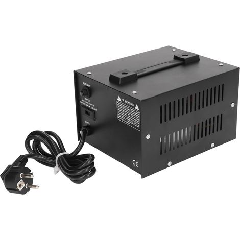 Wechselstromtransformator mit Mehrfachschutz, Spannungsregler, 1500 W, EU-Stecker (1/5)