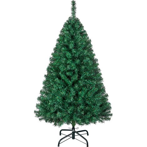 Yaheetech Albero di Natale 127,5 cm Artificiale Apertura Automatica Folto Realistico Supporto in Metallo Pieghevole Rami Decorazioni per Casa Negozio Verde (1/5)