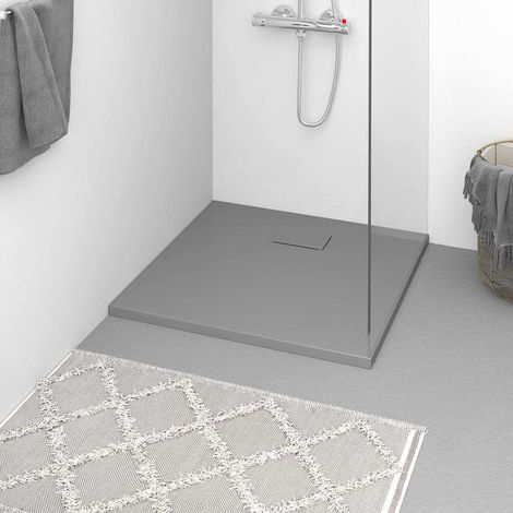 vidaXL Receveur de douche SMC Gris 80x80 cm (1/5)