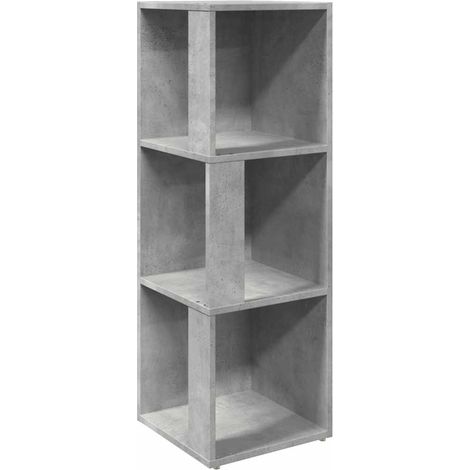 vidaXL Corner Cabinet Concrete Grey 33x33x100 cm Engineered Wood