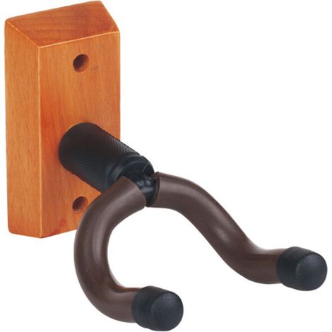 Jeu de 2 crochets pour guitare, support mural pour guitare en bois dur, support mural pivotant pour guitare avec vis pour guitares acoustiques et électriques avec vis (1/5)