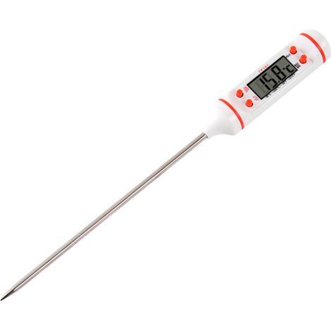 Digitales Küchenthermometer mit Sofortanzeige, extra langer Sonde, ideal zum Kochen von Süßspeisen, Grillgerichten, Räucherwaren, Fleisch, Öl, Milch und Joghurt. (1/5)