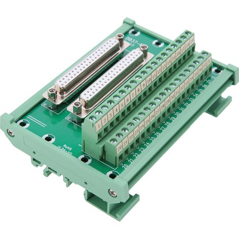 Bornier DB37-M6 à double tête pour montage sur rail DIN pour circuit imprimé (1/5)