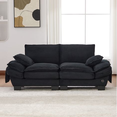 2-Sitzer Sofa mit USB-C und Seitentaschen Cord OKMYHOME (1/5)