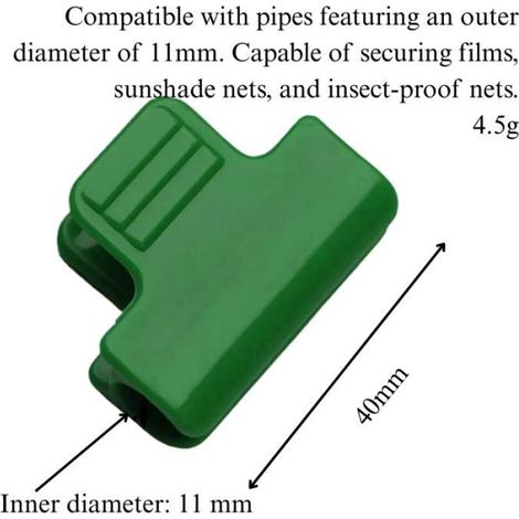 Boucles Film Serre - 20 Pièces - Fixation Pour Film Horticulture - Clips Pour Filet Pare-Soleil Et Anti-Insectes - 11 mm (1/4)