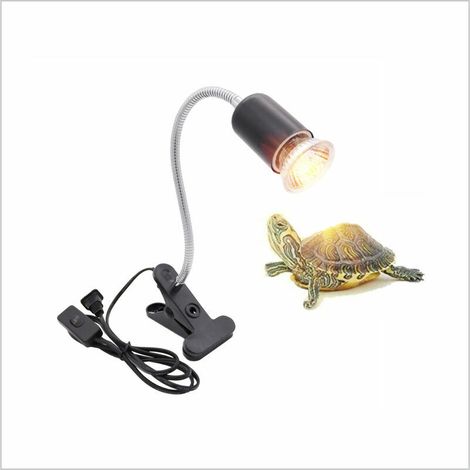 Lampe chauffante pour reptiles et tortues FlkwoH avec longue base et rotation à 360° pour reptiles et amphibiens (1/5)