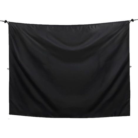 Rideau de douche imperméable en tissu Oxford 420D avec crochets - 183 x 168 cm (noir, 230 x 180 cm) (1/5)