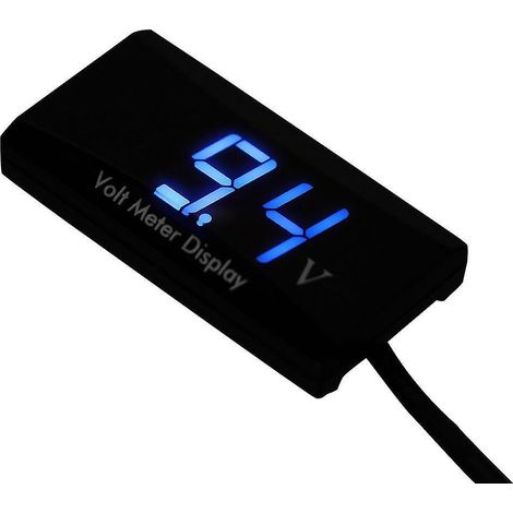 Voltmètre LED rond pour moto et voiture 8-16 V (1/4)