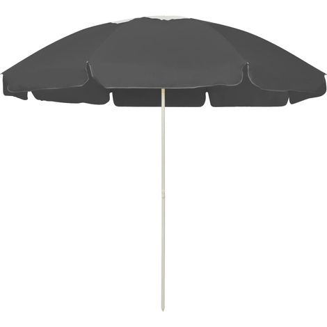 Parasol de plage anthracite 240 cm (1/5)