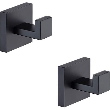Quadratischer Haken aus Edelstahl 304 für das Badezimmer – Matte Oberfläche – Schraubenlose Wandmontage – Für Handtücher und Hüte (1/5)