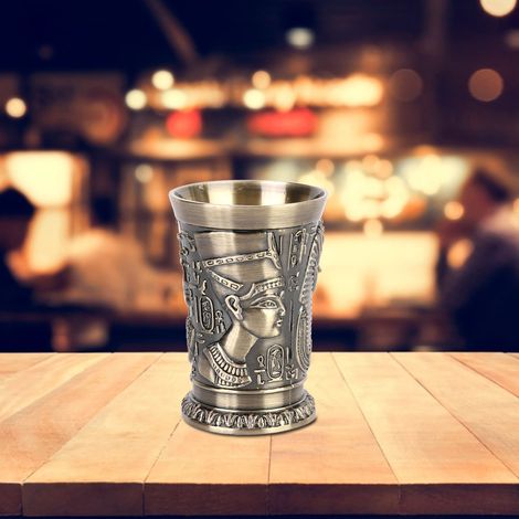 Coupe décorative vintage égyptienne en métal, artisanat ornemental pour cadeau d'intérieur