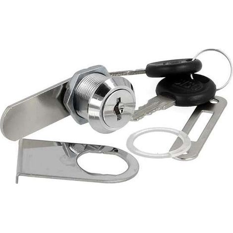 Serrure complète à came batteuse pour porte en verre Siso Safe avec 2 clés Sécurité Armoire Secrétaire Boîte aux lettres Bureau Vitrine (1/4)