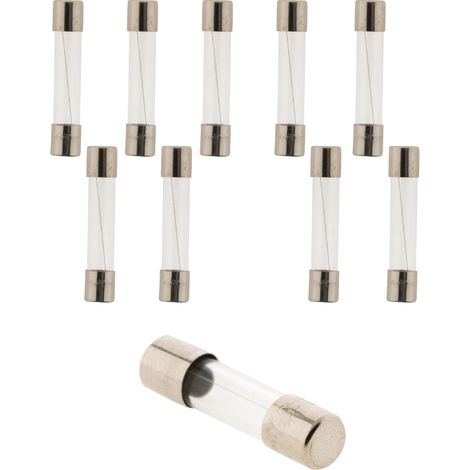 Lot de 30 fusibles en verre 6,3 x 32 mm 1 A