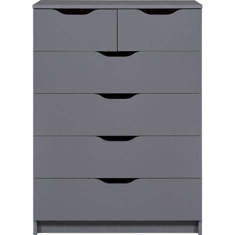 CASSETTIERA COMO' SILENZIA 5 CASSETTI 81,5x40x112,5 CM LAMINATO GRIGIO TITANIO (1/5)