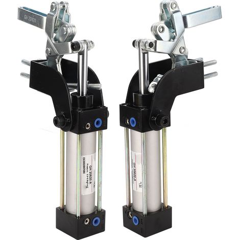 Pince de serrage pneumatique, ouverture à 80°, force de serrage de 100 kg, vérin G1/8" (1/5)