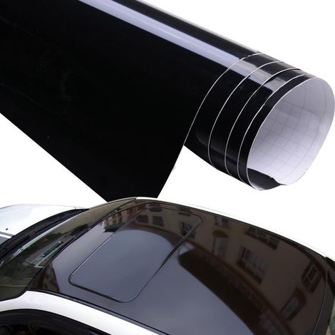 Pellicola adesiva nero lucido per car wrapping e tuning auto e moto. Antigraffio Misura - 152cm x 300cm (1/5)
