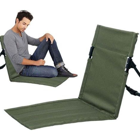 Chaise de plage pliable pour l'extérieur - Chaises de plage compactes avec dossier pour piscine Chaises inclinables pour plage Camping BBQ Randonnée Pique-nique (1/4)