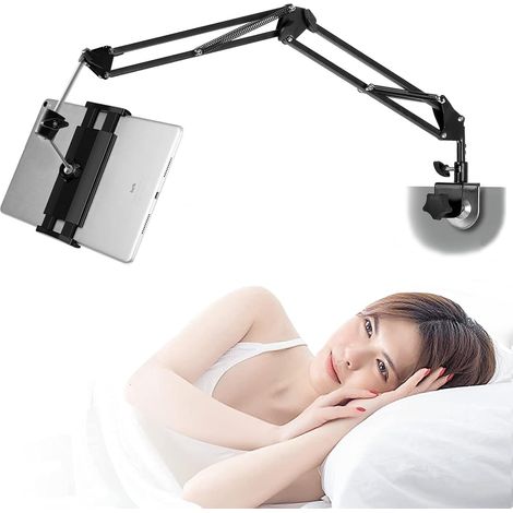 Support pour Tablette et Téléphone pour Lit, Support pour iPad pour Bureau, Tête de Lit, Table de Chevet, Compatible avec iPhone, iPad, Kindle ou Autres Appareils avec Écran de 4,5 à 13 Pouces (1/5)