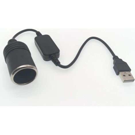 Lot de 2 adaptateurs 5 V USB vers 12 V pour allume-cigare, adaptateur USB A vers prise allume-cigare 12 V, convertisseur femelle de voiture pour caméra de voiture GPS E-Dog téléphone portable tablette (1/4)