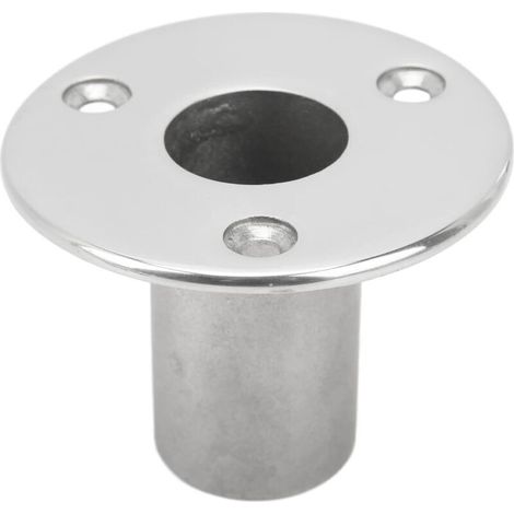 Fixation pour main courante de bateau, support de tube de pont encastré à 90° de 25 mm/0,98 pouce, base de montage de main courante, base de tube de main courante en acier inoxydable pour yachts marin (1/4)