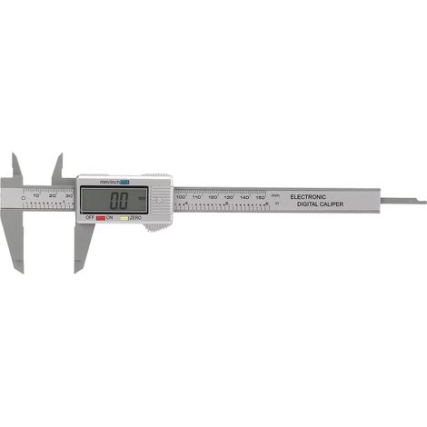 Pied à coulisse numérique, pied à coulisse électronique en plastique avec grand écran LCD pour mesure différentielle (1/5)