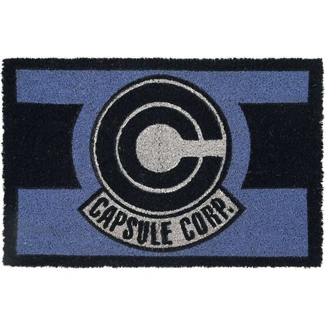 Dragon Ball Z Fußmatte Capsule Corp blau, bedruckt, aus Kokosfaser, Unterseite aus PVC. (1/2)