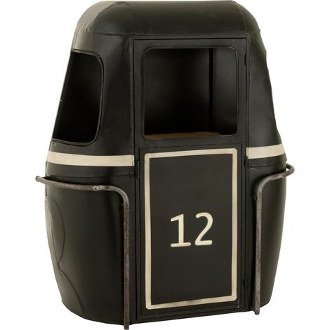 Meuble de Bar en Métal "Téléphérique" 154cm Noir (1/5)