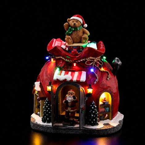 Ad Trend Paesaggio Invernale Natalizio con Movimento, Musica e 16 LED 18,3 x 16,5 x H 22,5 cm (1/2)