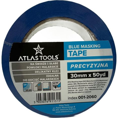Ruban de masquage bleu Atlas Tools, précision délicate, 30 mm/50 yd (1/5)