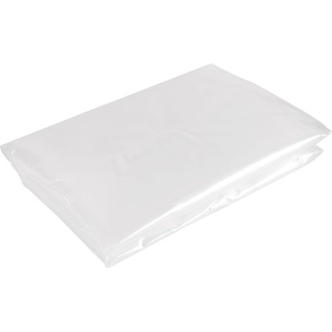 Bâche en plastique transparent de 2 m x 5 m, 0,14 mm (5,5 mm) en polyéthylène épais – Bâche imperméable et résistante pour tunnel, serre, isolation de bâtiment, gravats et protection contre la (1/5)