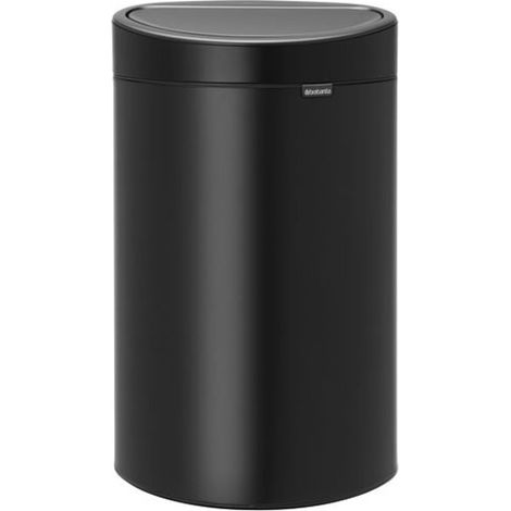 Cubo de basura de 40 L negro mate - Cubo táctil - Brabantia