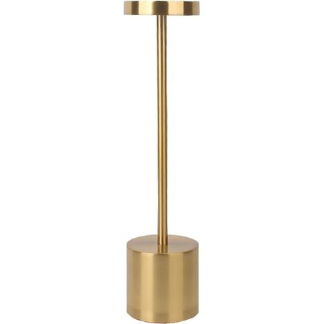 Lampe de Table LED Sans Fil Avec 3 Modes D'éclairage Réglable USB Rechargeable Pour Intérieur et Extérieur, Restaurants, Terrasses, Jardins (Doré) (1/5)