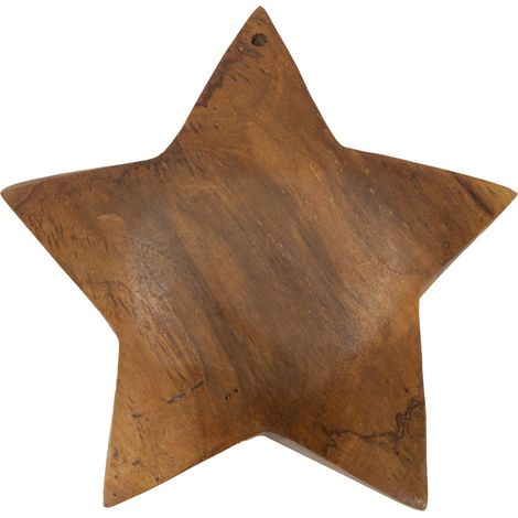 Decorazione Bintang stella in teak riciclato da appendere pezzo unico