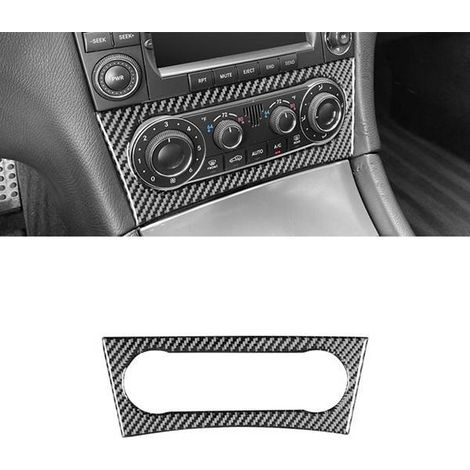 1 color: Carbon fiber textured Material: Soft carbon fiber Air conditioning control decorative sticker for car interior. (1/5)