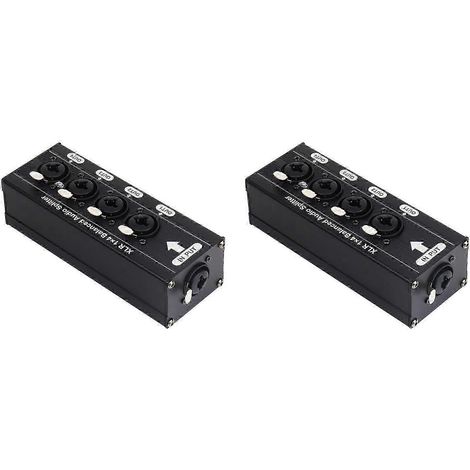 Répartiteur audio symétrique 2 XLR (1x4), 1 entrée, 4 sorties, bidirectionnel (EK) (1/5)