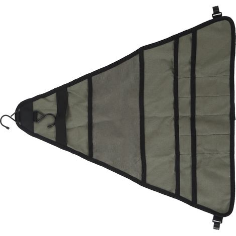 Sac de rangement pour couverts pliable et ajustable à plusieurs poches, idéal pour la randonnée, le camping et les barbecues. (1/5)