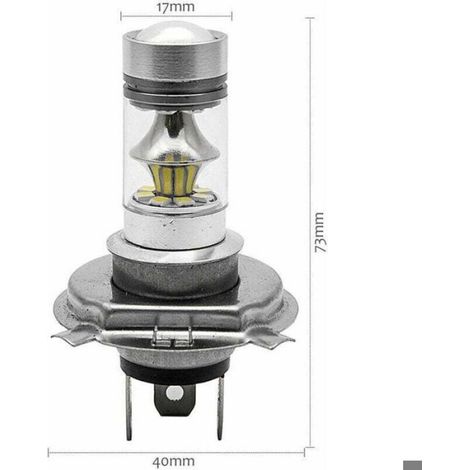 2x H4 LED 100W 20SMD Super Brillant Brouillard Lampe LED Blanc 6000K (1/3)