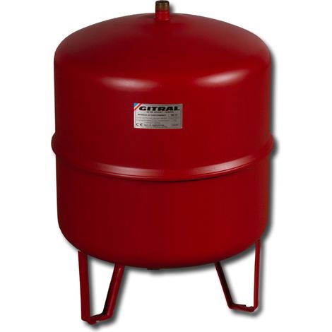 Gitral – Vase d'expansion fermé à membrane fixe 50L – Pression maxi 4bar – Température d'utilisation -10°C à +99°C – Raccord mâle 20x27