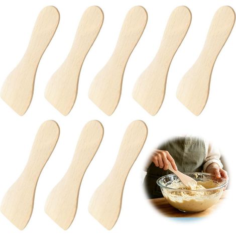 8er Set Holzspatel für Raclette, Spülmaschinenfest, 14cm
