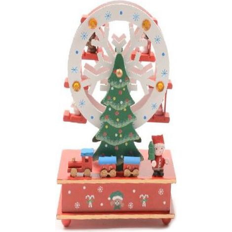 Ruota panoramica carillon in legno per decorazione natalizia -Verde (1/4)