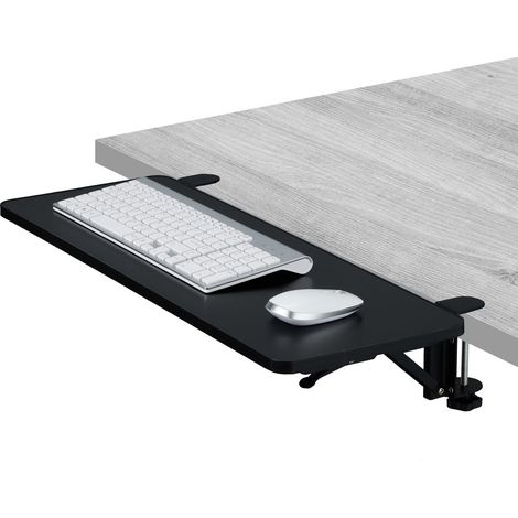 Extensión de escritorio con abrazadera y bandeja plegable
