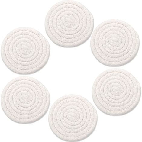 Dessous de verre absorbants Dessous de verre tissés à la main (11 cm, ronds, 8 mm d'épaisseur) (1/5)