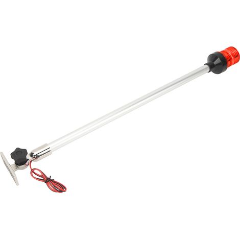 24-Zoll-LED-Rundumleuchte (360°) zum Einklappen, Sockel aus Edelstahl 316, für Fischerboote und Yachten, rot (1/5)