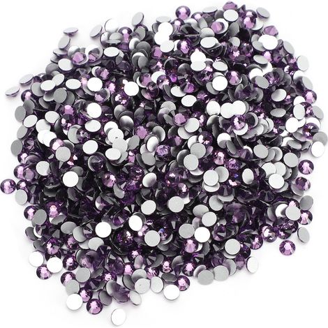 1440 cristaux verre strass diamant plat dos décoration bijoux ss20 violet (1/5)