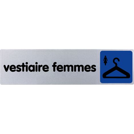 Plaque de porte Vestiaire femmes - couleur 170x45mm - 4033716