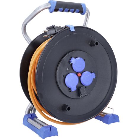 AS Schwabe 823644 Enrouleur de câble 40 m orange Prise mâle + contact de protection (1/4)