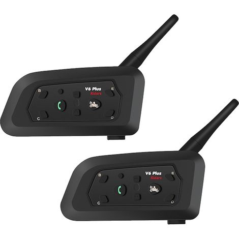 Intercom Bluetooth moto Cozevdnt V6 Pro, pack de 2, portée 1200 m, étanche, réduction de bruit active (1/5)