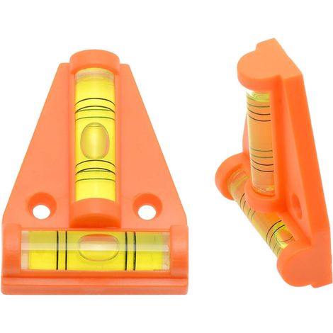 Set mit 4 magnetischen T-förmigen Nivellierfüßen für Wohnmobile, Wohnmobilzubehör, externe Stabilisierungsnivellierer, magnetische und Schraubbefestigung, doppelt verwendbar (orange)